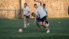 <center>Amandine Henry, Quentin Merlin et Fabrice Abriel <br>font rêver les petits  footballeurs de 1000 Sourires