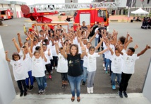 <center>Journée citoyenne pour les marmailles <br> avec les sapeurs-pompiers et Miss Réunion 2016