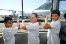 <center>Les enfants de Fleurimont en VIM <br> dans les coulisses de l'Aéroport Roland Garros