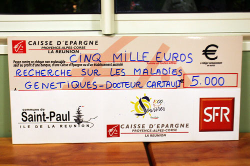 5 000 € à l’équipe de Recherche du Docteur François CARTAULT 5 000 € à l’équipe de Recherche du Docteur François CARTAULT