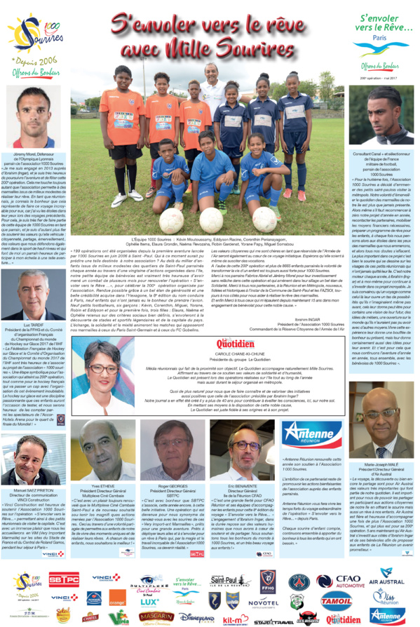 <center> "S'envoler vers le Rêve ..." <br>Le mot des partenaires et des parrains <center> "S'envoler vers le Rêve ..." <br>Le mot des partenaires et des parrains