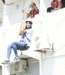 <center>Les marmailles pompiers d’un jour <center>Les marmailles pompiers d’un jour