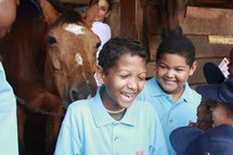 Découverte du cheval pour les marmailles de la SHLMR