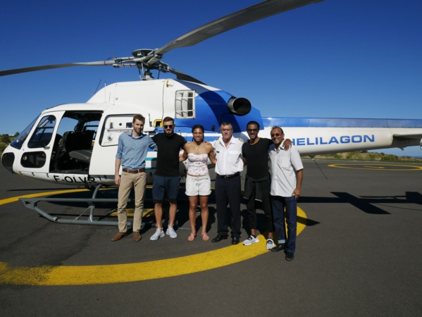 <center>Entre ciel et mer :<br> Lucas Tousart, Valérie Gauvin et Fabrice Abriel<br> à la découverte des joyaux de La Réunion