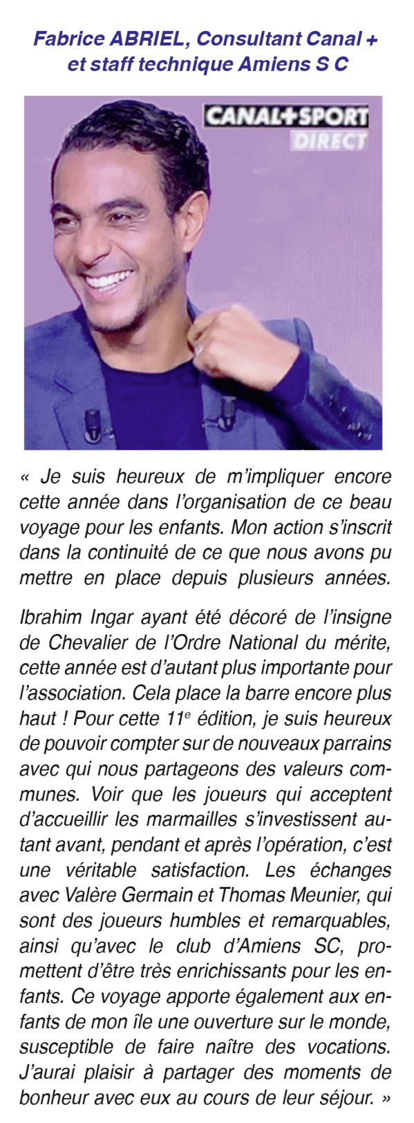 <center>"S'envoler vers le Rêve ..."  <br> Le mot des enfants, du président de 1000 Sourires et des  parrains....