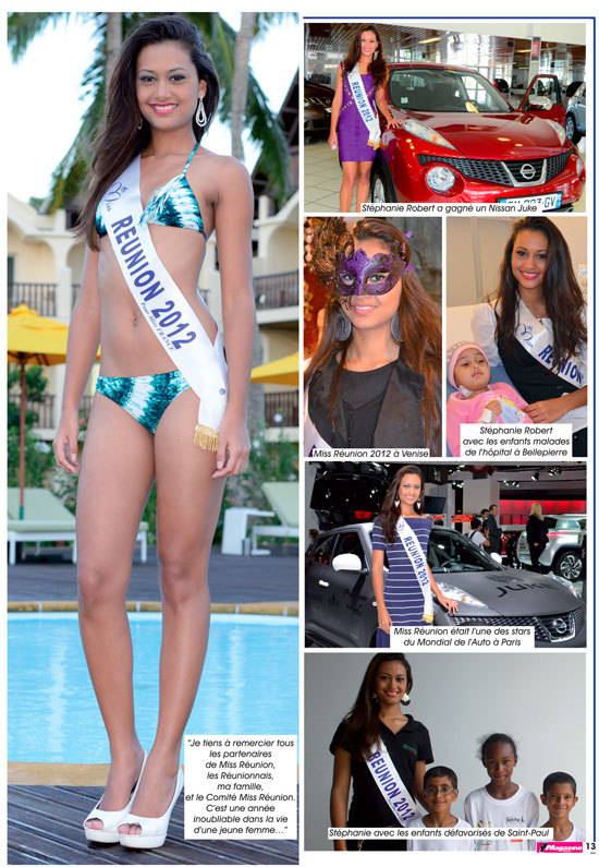 <center>Stéphanie Robert,  Miss Réunion 2012 <br>Marraine de 1000 Sourires