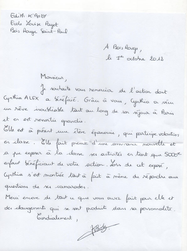 Départ pour la Réunion Départ pour la Réunion