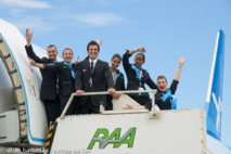 <center>85 marmailles de 1000 Sourires <br> touchent le ciel avec XL Airways                                                                    