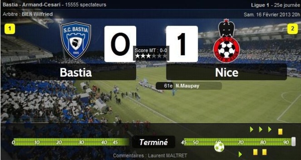 Bastia 0 - 1 Nice : passe décisive de Fabrice ABRIEL Bastia 0 - 1 Nice : passe décisive de Fabrice ABRIEL