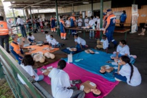 <center>Karting, initiation au geste de premiers secours<br> et  déjeuner surprise au Burger King <br> pour les marmailles de 1000 Sourires