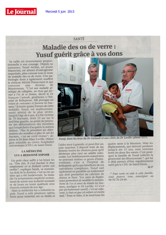 Solidarité : Aider Yusuf à guérir ... Solidarité : Aider Yusuf à guérir ...