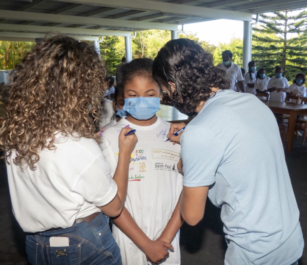 <CENTER>Les marmailles de 1000 Sourires font le plein de sensations fortes avec Damien Dorseuil et Clara