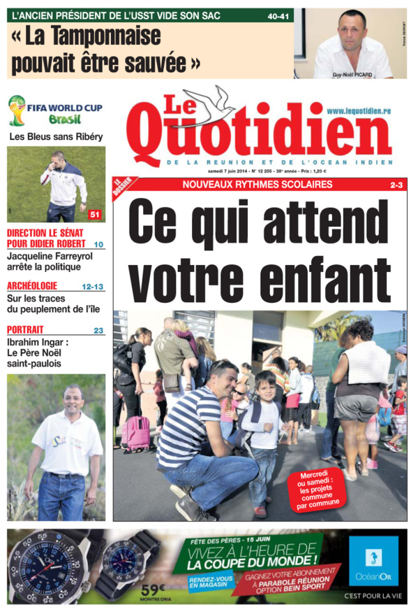 <center>Ibrahim Ingar fait la Une <br>  du Quotidien