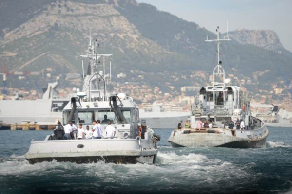 <center>Mardi 12 mai 2015, à la Base Navale de Toulon