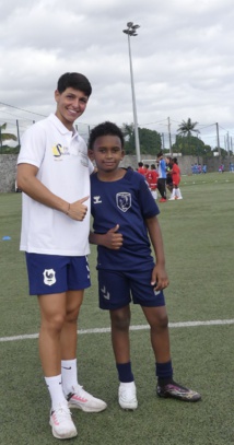 <center>Elisa De Almeida, Léa Le Garrec, Fabrice Abriel et Ludovic Ajorque, les quatre fantastiques<br> de la 14e édition de "Foot en VIM" <center>Elisa De Almeida, Léa Le Garrec, Fabrice Abriel et Ludovic Ajorque, les quatre fantastiques<br> de la 14e édition de "Foot en VIM"