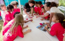 <center>Les marmailles de 1000 Sourires plongent dans l’univers  de l’émission “Mascarena” <br>à la Plaine des Cafres