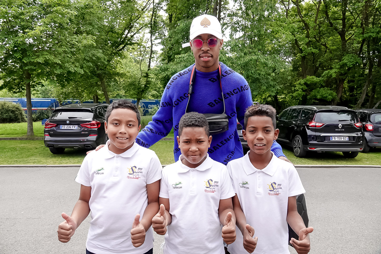 <center>"S'envoler vers le Rêve ..."  <br> Jour 12 : Enzo, Samuel, Mathéo, Yannick et leurs petits camarades rencontrent <br> les stars du PSG au centre Ooredoo