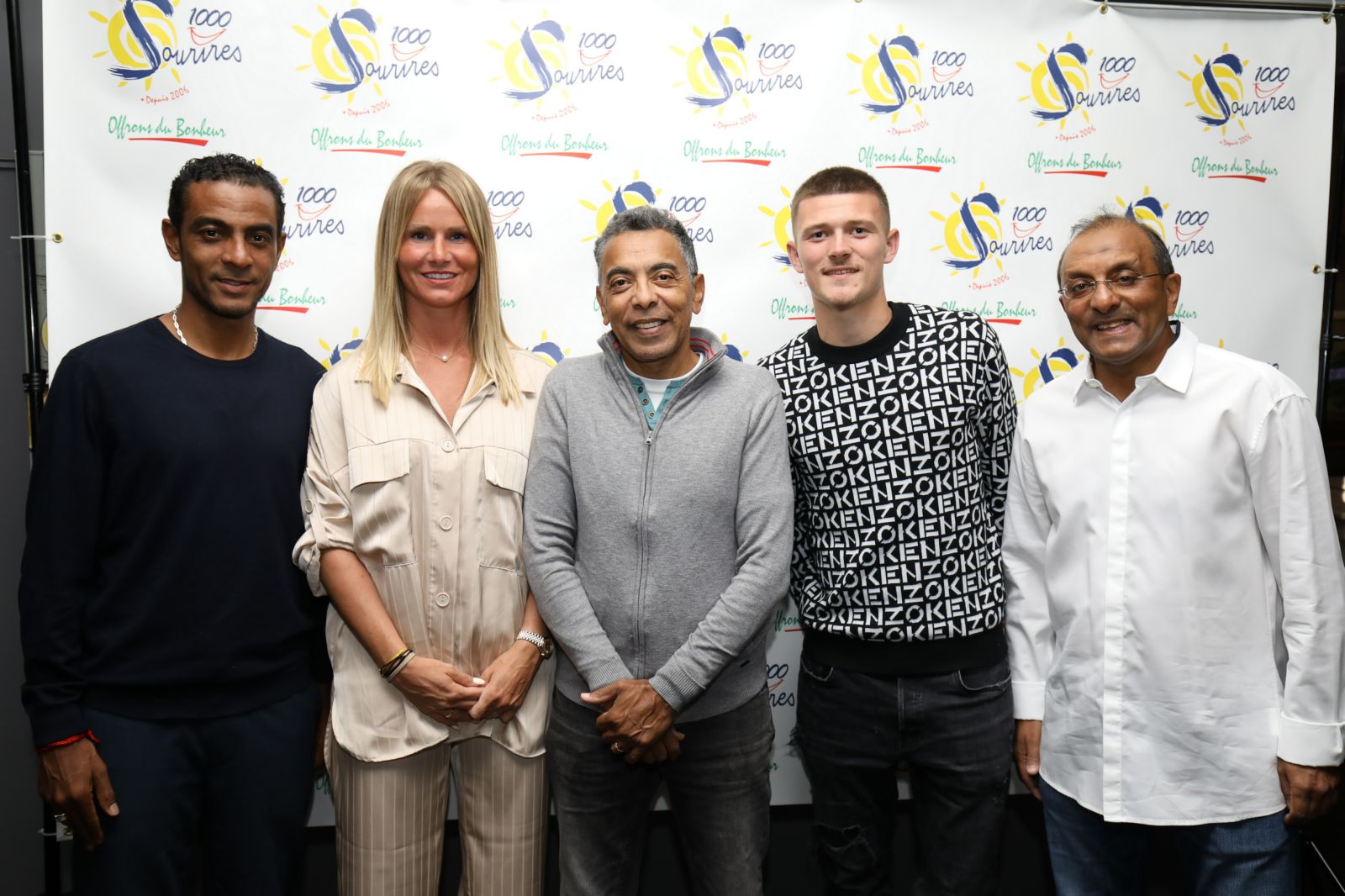 <CENTER>1000 Sourires fête son 16ème anniversaire avec Amandine Henry (OL),  Quentin Merlin (FC Nantes) et Fabrice Abriel (entraineur FC Fleury 91)