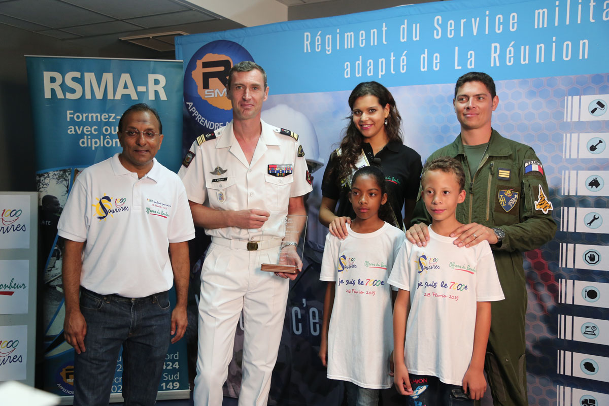 <center>Le 7000 ème  Sourire <br> fêté avec le RSMA-R