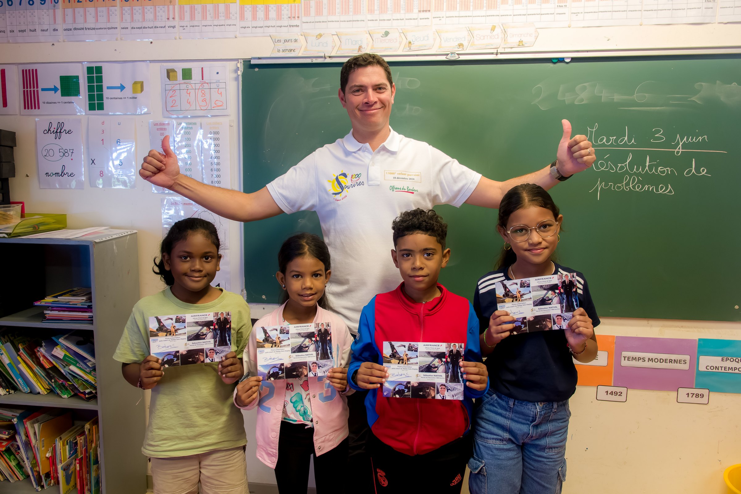 <center> Le pilote réunionnais Sébastien  Nativel « Babouc » <br>fait rêver des petits saint-paulois <center> Le pilote réunionnais Sébastien  Nativel « Babouc » <br>fait rêver des petits saint-paulois