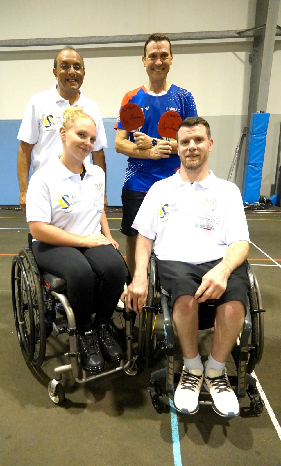 <center>« Ping en VIM » / les médaillés paralympiques  Florian Merrien et Flora Vautier à la rencontre <br>des pongistes de Saint-Paul