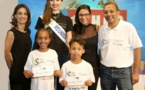<center>Un 8000ème enfant parrainé  <br>et  Ambre N'guyen, Miss Réunion, nouvelle Marraine