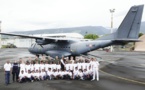 <center>Ils s’envolent à bord du CASA: <br> le Détachement Air 181<br> réalise  le rêve des marmailles de 1000 Sourires
