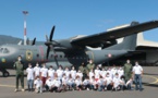 <center>1000 Sourires fête sa 250e opération <br> à bord d’un avion militaire