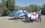 <center> Un tour de l'île  en hélicoptère<br>  avec la Gendarmerie de la Réunion<BR> pour cadeau de Noël