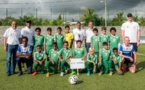 <center> 12ème édition « "Foot en VIM " de 1000 Sourires : Kadidiatou Diani, Ludovic Ajorque et Fabrice Abriel font rêver les petits footballeurs <br>en herbe de 1000 Sourires