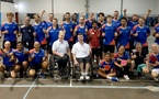 <center>« Ping en VIM » / les médaillés paralympiques  Florian Merrien et Flora Vautier à la rencontre <br>des pongistes de Saint-Paul