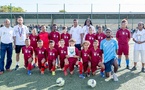  <center> Adrien Thomasson, Thiniba Samoura,Tara Elimbi Gilbert et Fabrice Abriel : quand les marmailles de 1000 Sourires rencontrent les héros du ballon rond 16ème édition de « Foot en VIM »